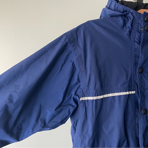 Vintage Sportif MEC Boys Reflective Rain Jacket Children’s Youth Blue - Picture 7 of 10